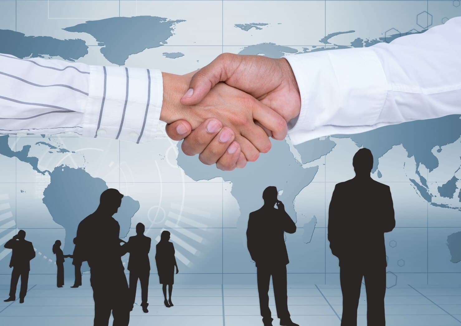 Professionals collaborating as a workforce team