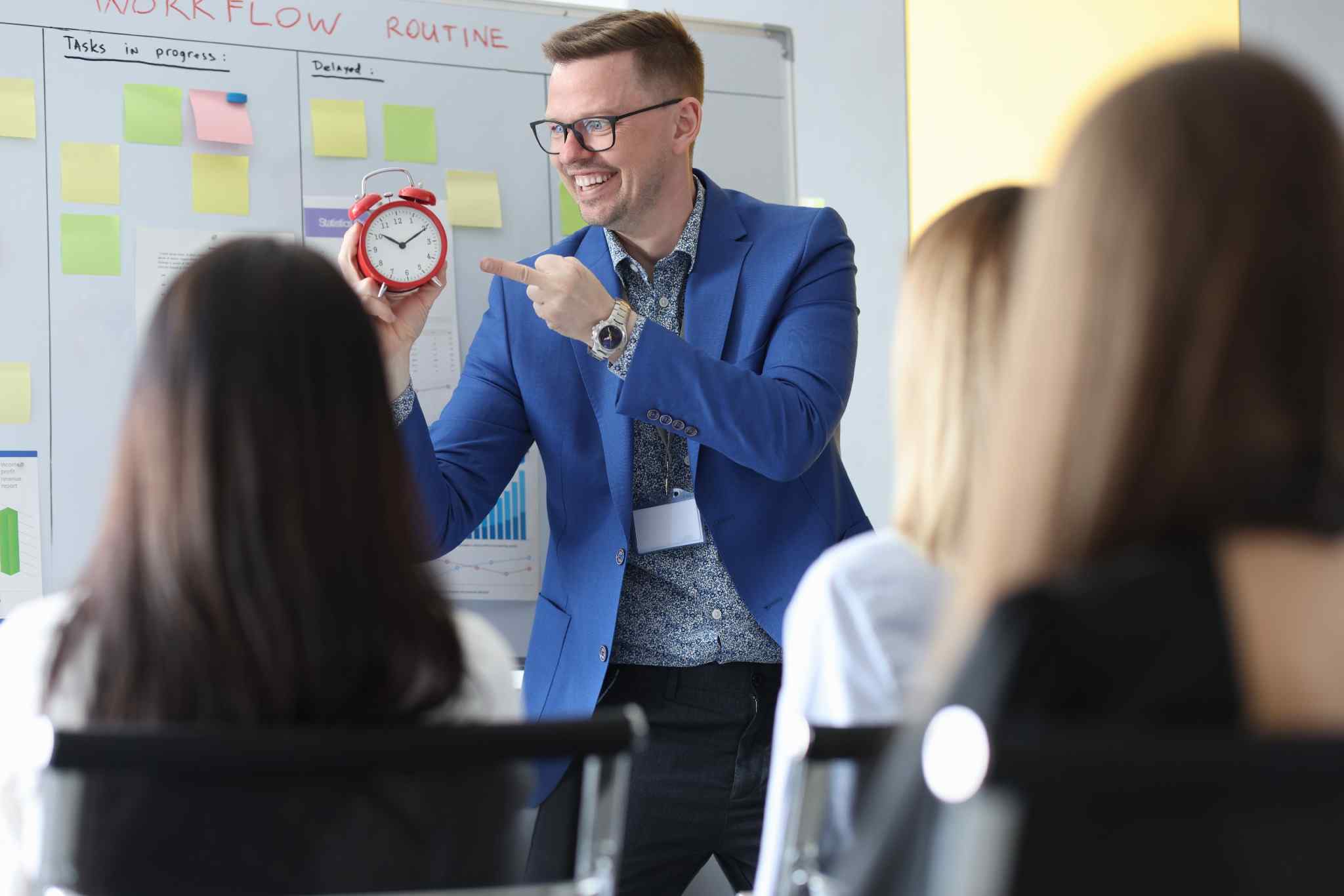 a trainer teaching what are the best strategies for time management